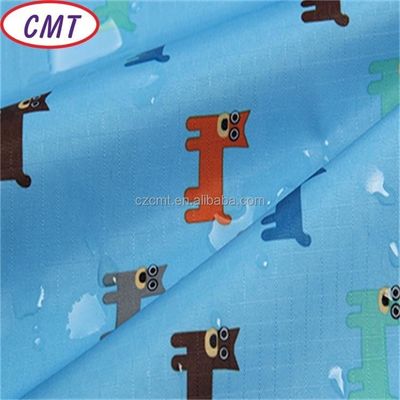 Waterproof PU Coated Oxford Fabric Plaid 100% Polyester Cartoon Print