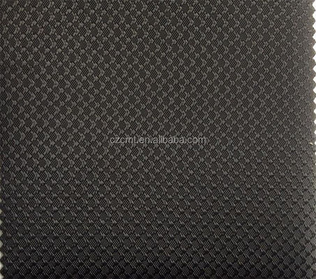 Medium Weight Flame Retardant 100% Polyester Diamond Black Jacquard Fabric 420D Oxford