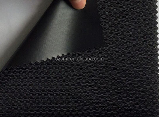 Medium Weight Flame Retardant 100% Polyester Diamond Black Jacquard Fabric 420D Oxford