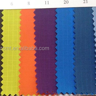 Flexible and Durable PU Coated 210D Ripstop Nylon Fabric for Shoes
