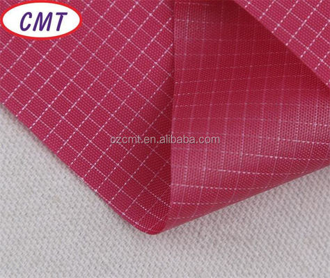 200D PU Coated Double Colors Waterproof Grid Nylon Oxford Fabric with Customized Color