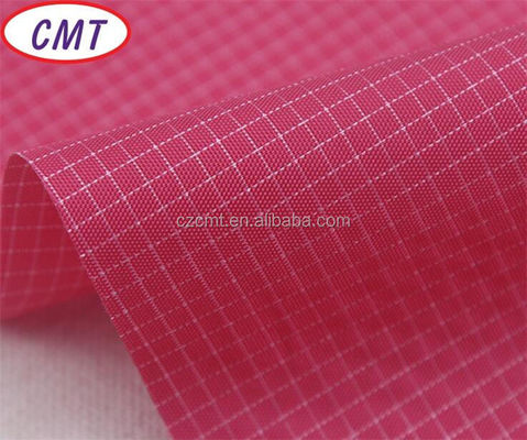 200D PU Coated Double Colors Waterproof Grid Nylon Oxford Fabric with Customized Color