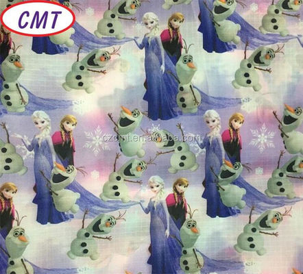 Popular 210D Waterproof Frozen Printed Polyester Oxford Fabric for School Bag