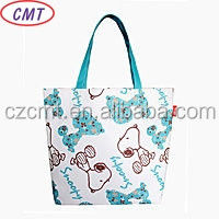 Snoopy Printing Coated Oxford Fabric Plain Style Medium Weight Resilient Coating