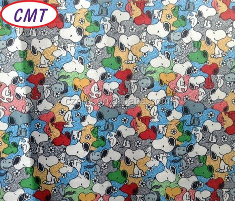 Snoopy Printing Coated Oxford Fabric Plain Style Medium Weight Resilient Coating