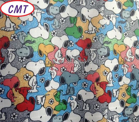 Snoopy Printing Coated Oxford Fabric Plain Style Medium Weight Resilient Coating