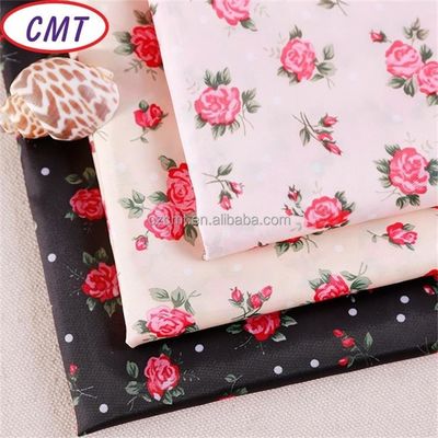 Flower Printed 75D 100% Polyester Taffeta Fabric with 190T Density