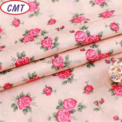 Flower Printed 75D 100% Polyester Taffeta Fabric with 190T Density