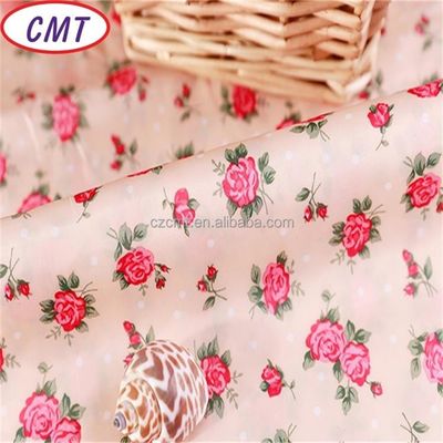 Flower Printed 75D 100% Polyester Taffeta Fabric with 190T Density