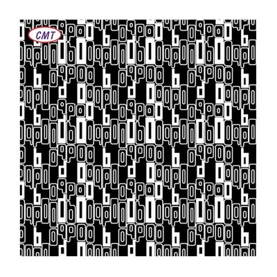600D PU Coated Waterproof Black and White Printed Polyester Oxford Fabric for Outdoor