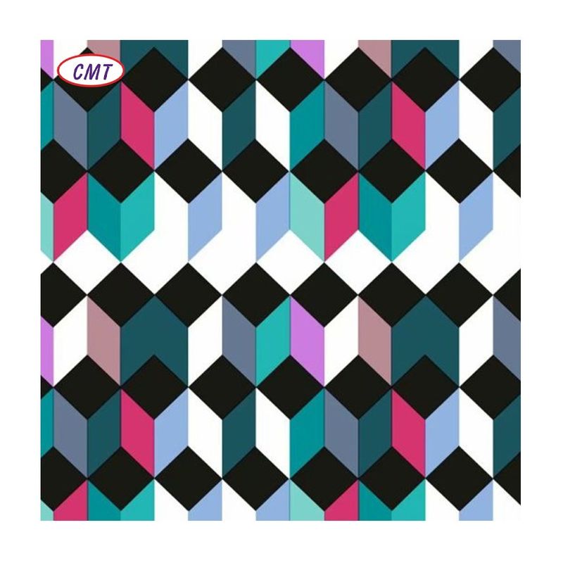 Sample A4 Size Sample Geometric Patterns Disperse Print Polyester Bedding Sheet Fabric