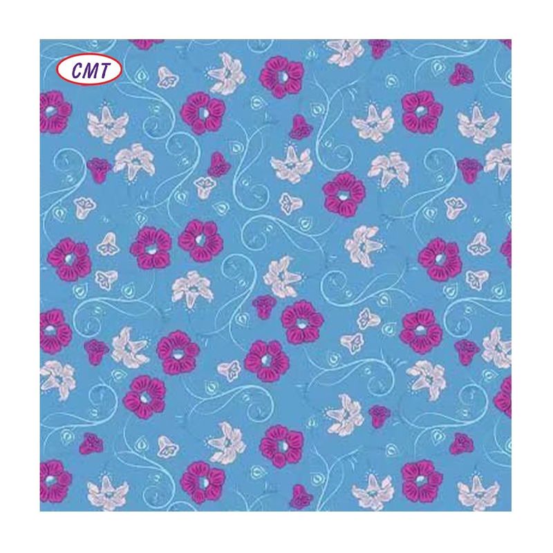 100% Polyester Printed 150gsm Woven Floral Flower Fabrics for Dresses A4 Size Sample